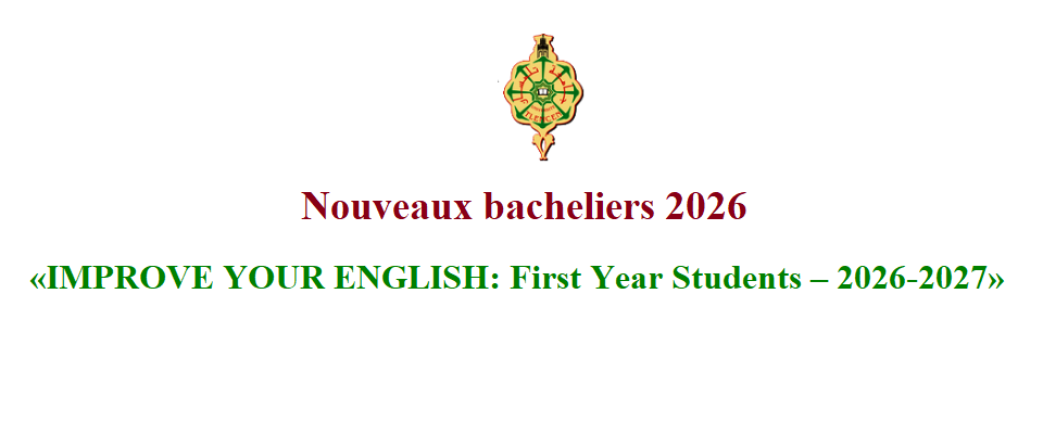 Plateforme d’apprentissage en ligne « Improve Your English » pour les étudiants de première année universitaire (Année 2026–2027)
